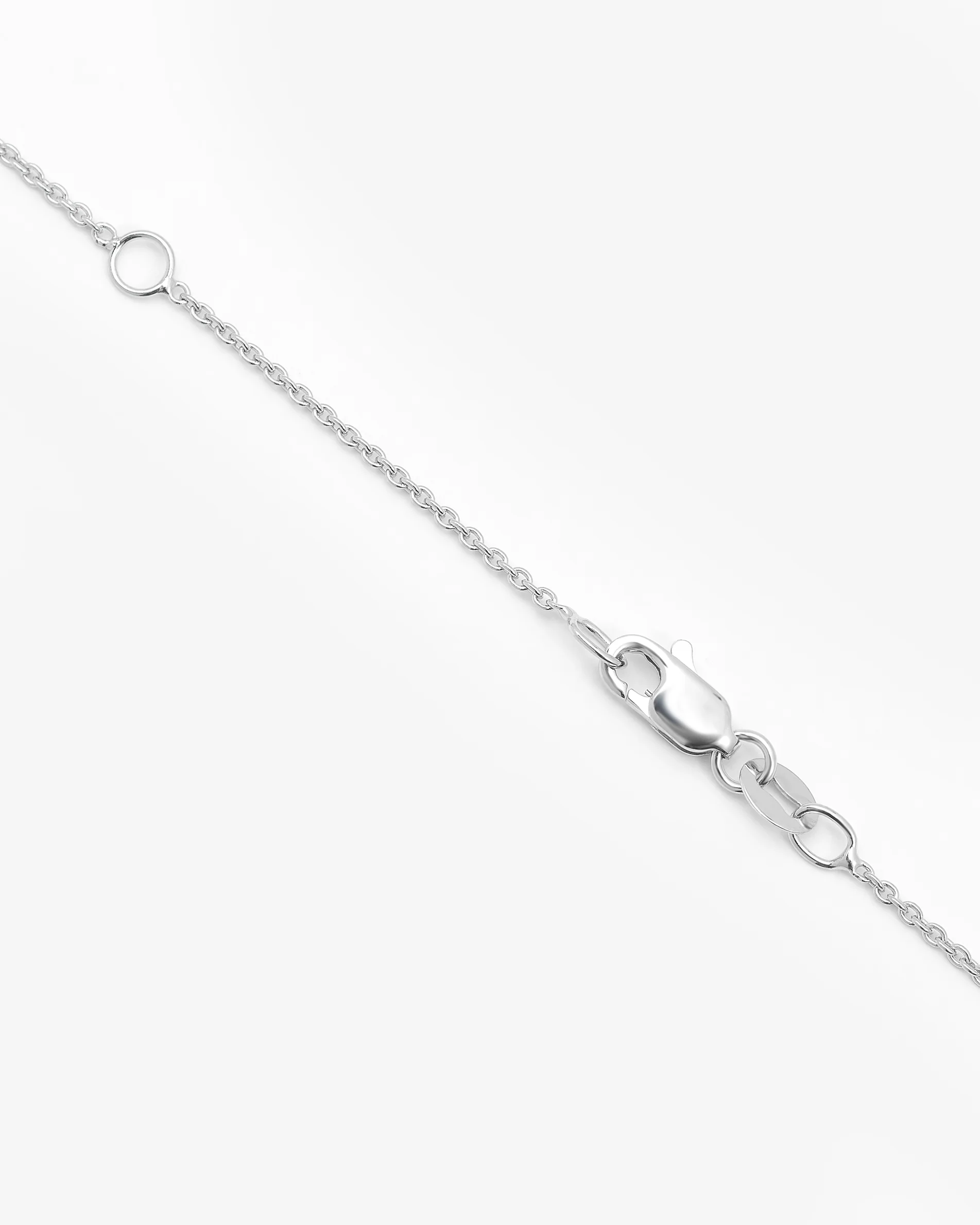 18K White Gold Round Brilliant Lab Diamond Solitaire Slider Pendant 1.0ct - Image 4