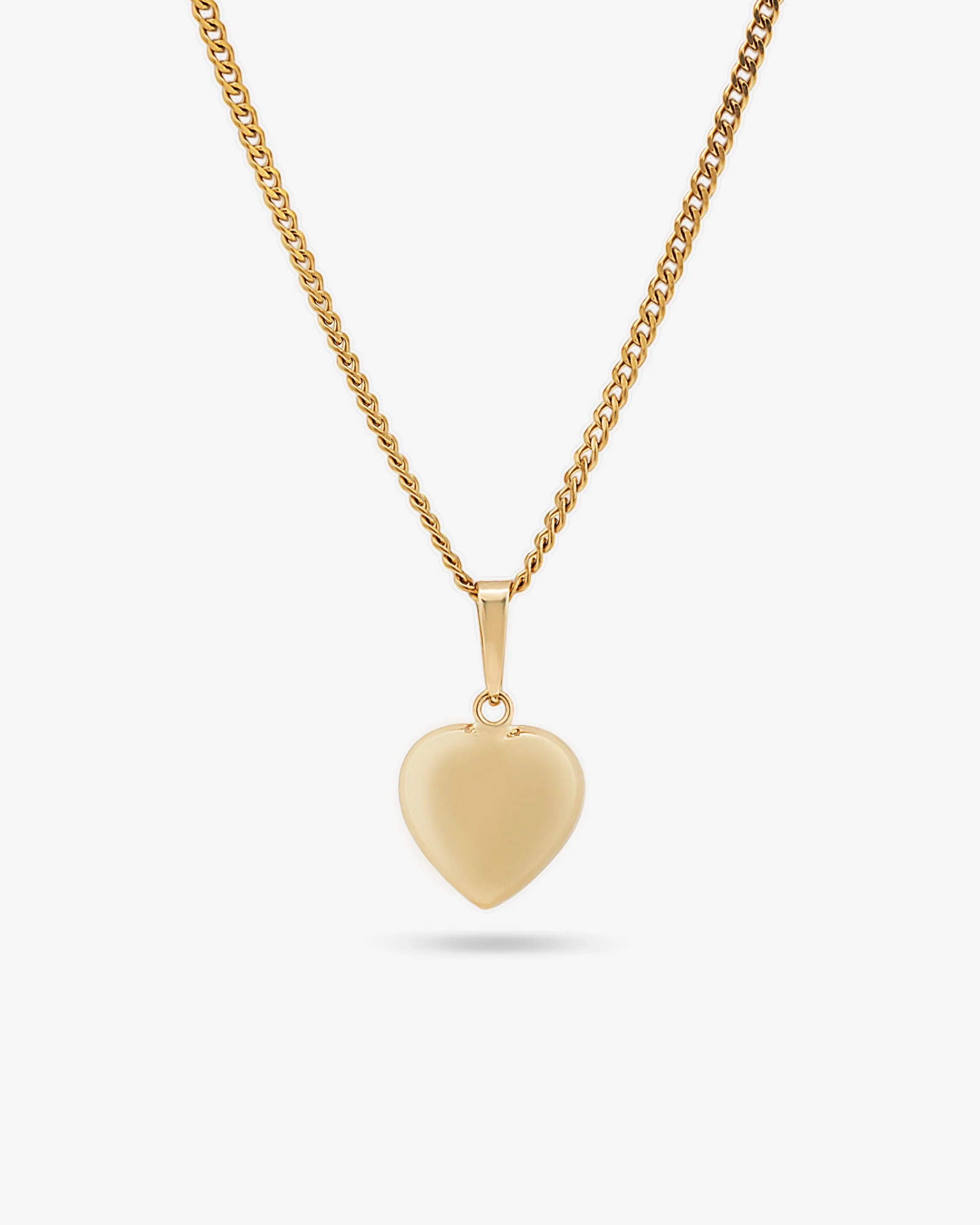 9K Yellow Gold Small Heart Pendant 9mm - Image 3